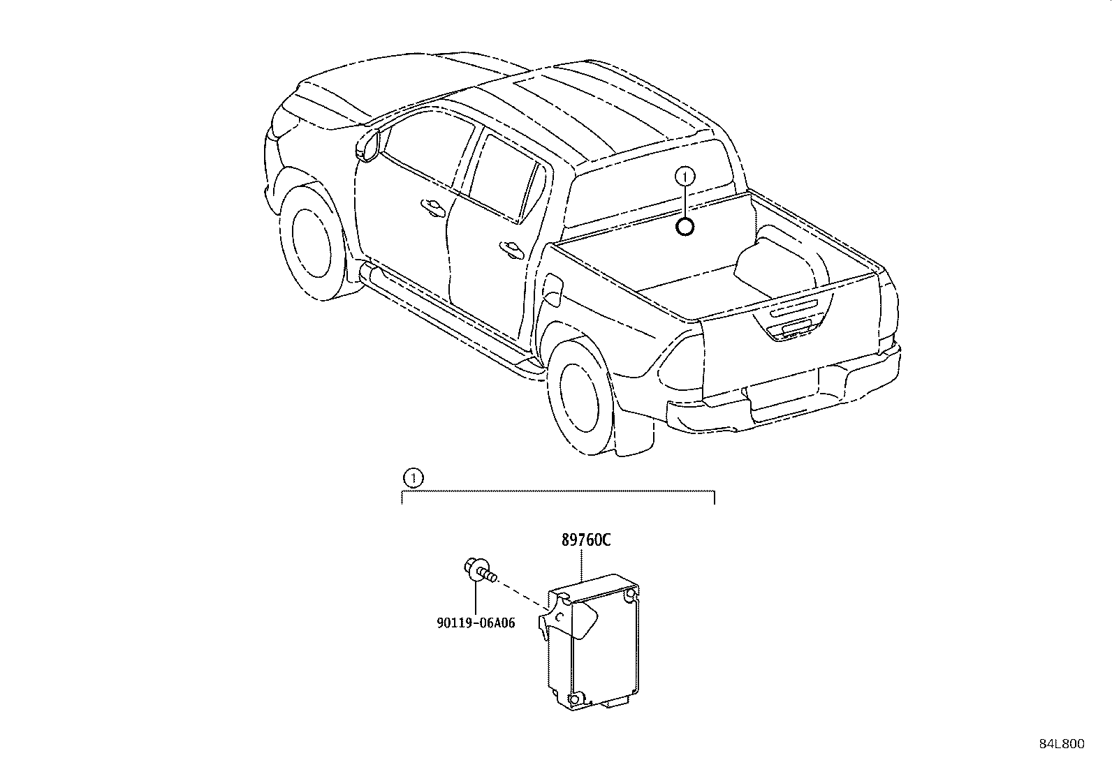 89760-71022 RECEIVER ASSY, TIRE PRESSURE MONITOR product image