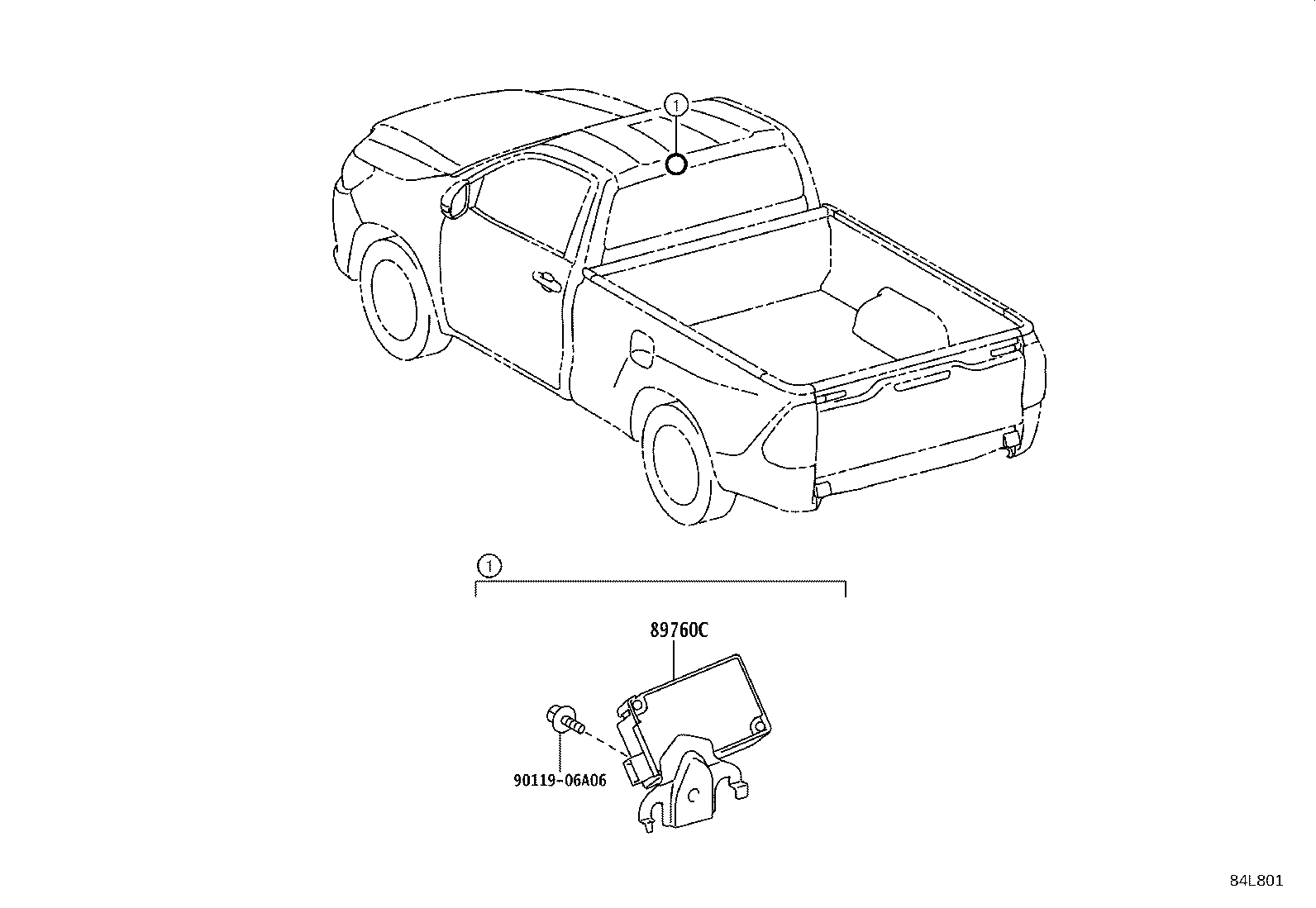 89760-71022 RECEIVER ASSY, TIRE PRESSURE MONITOR product image