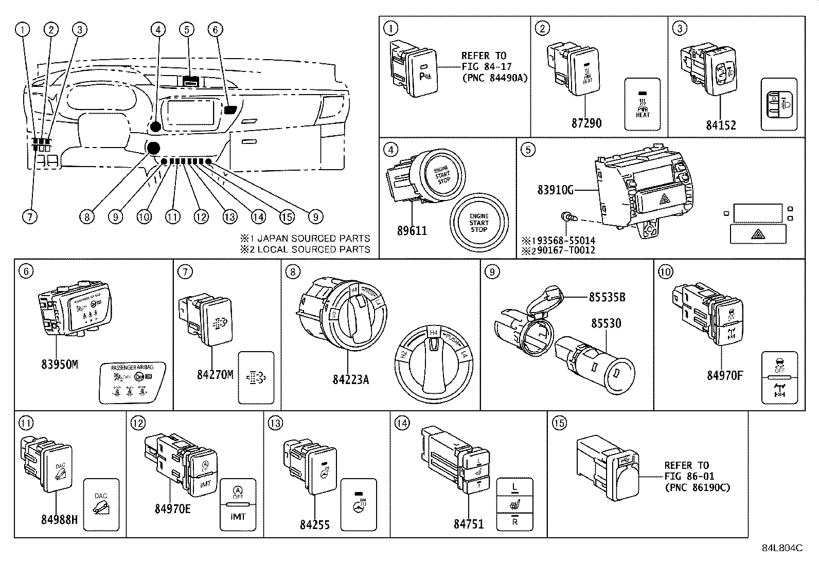 89960-71130 COMPUTER ASSY, HEADLAMP LEVELING product image