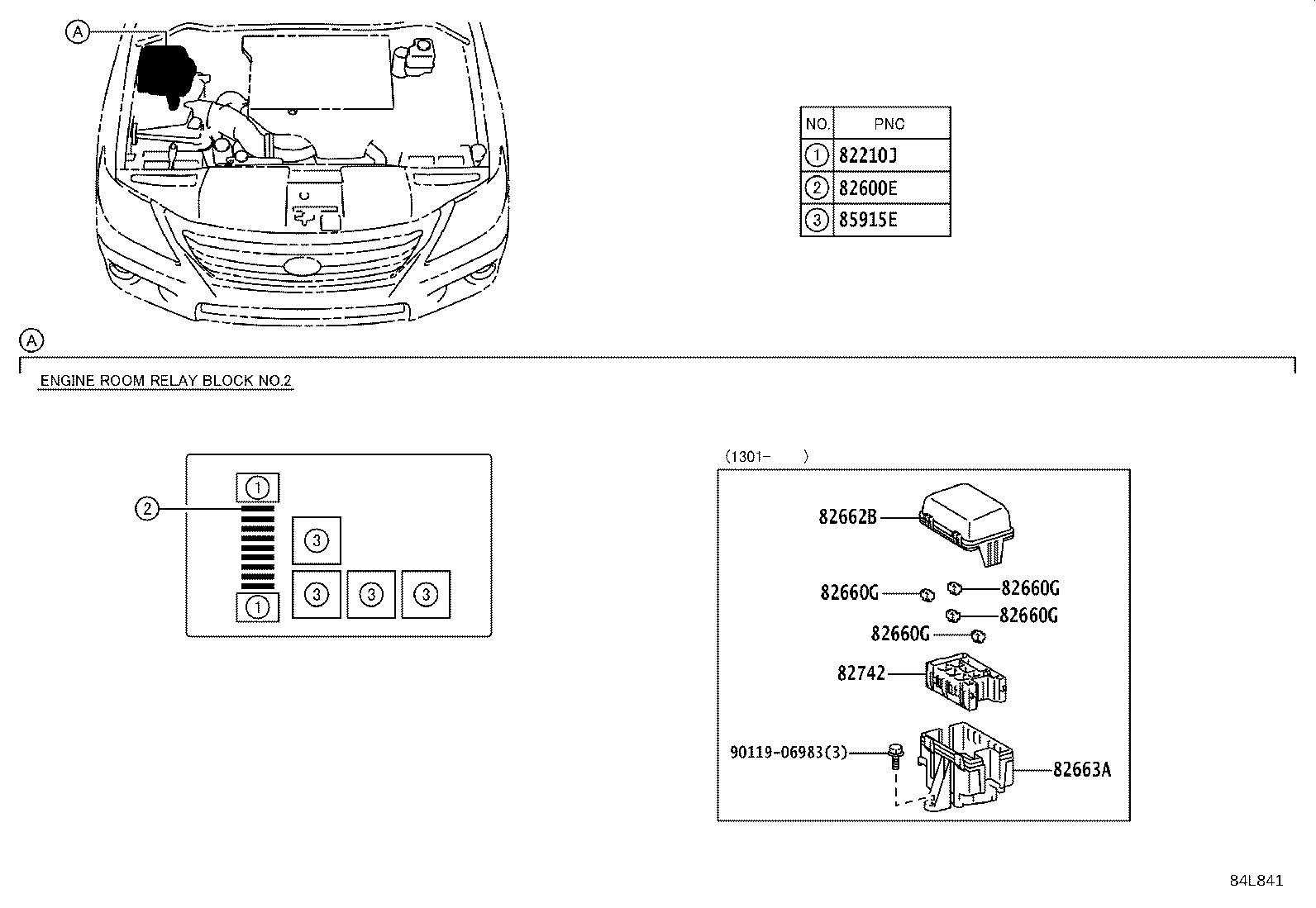 84720-60141 SWITCH ASSY, PATTERN SELECT, NO.1 product image