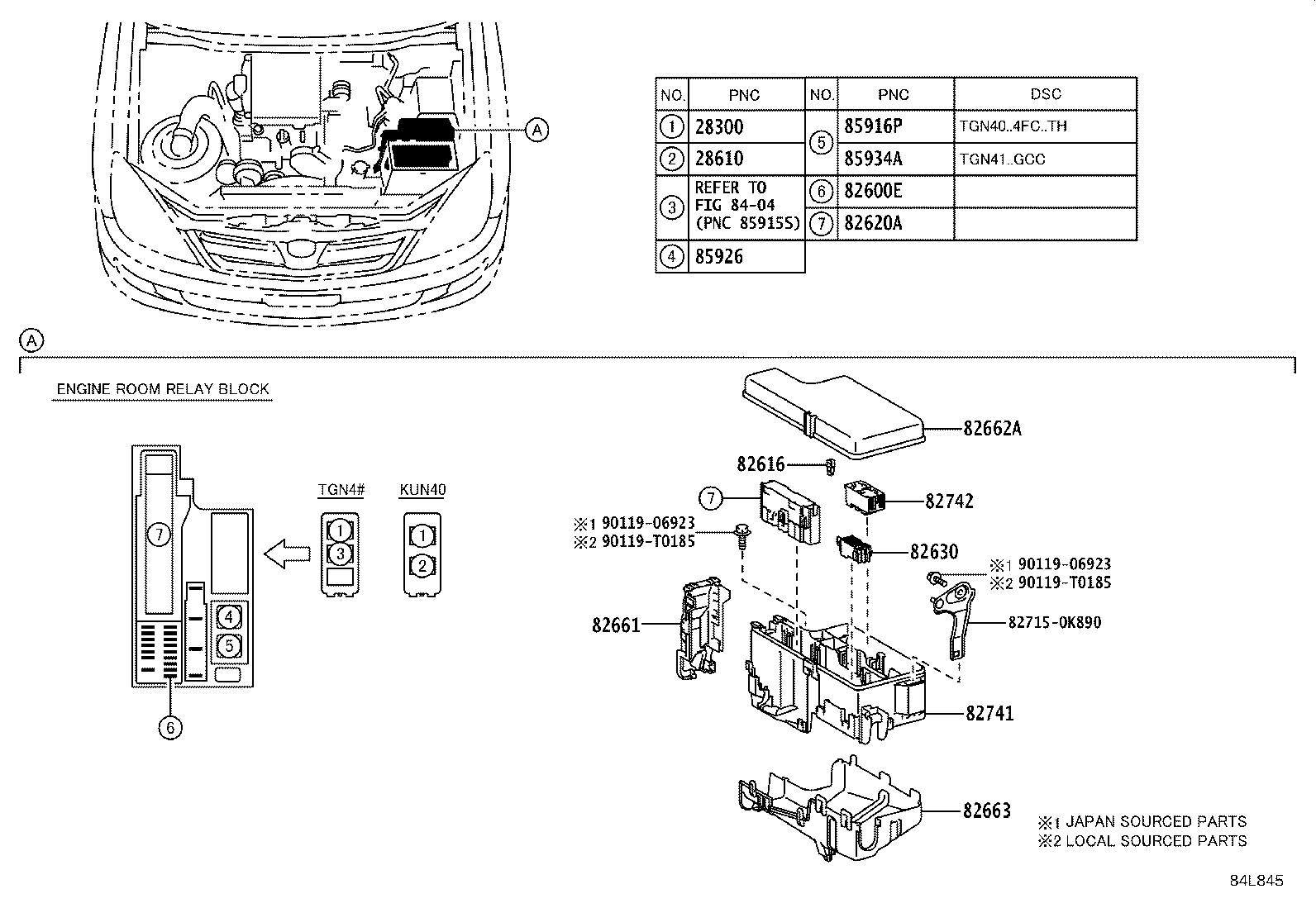 84152-0K050 SWITCH, HEADLAMP LEVELING product image