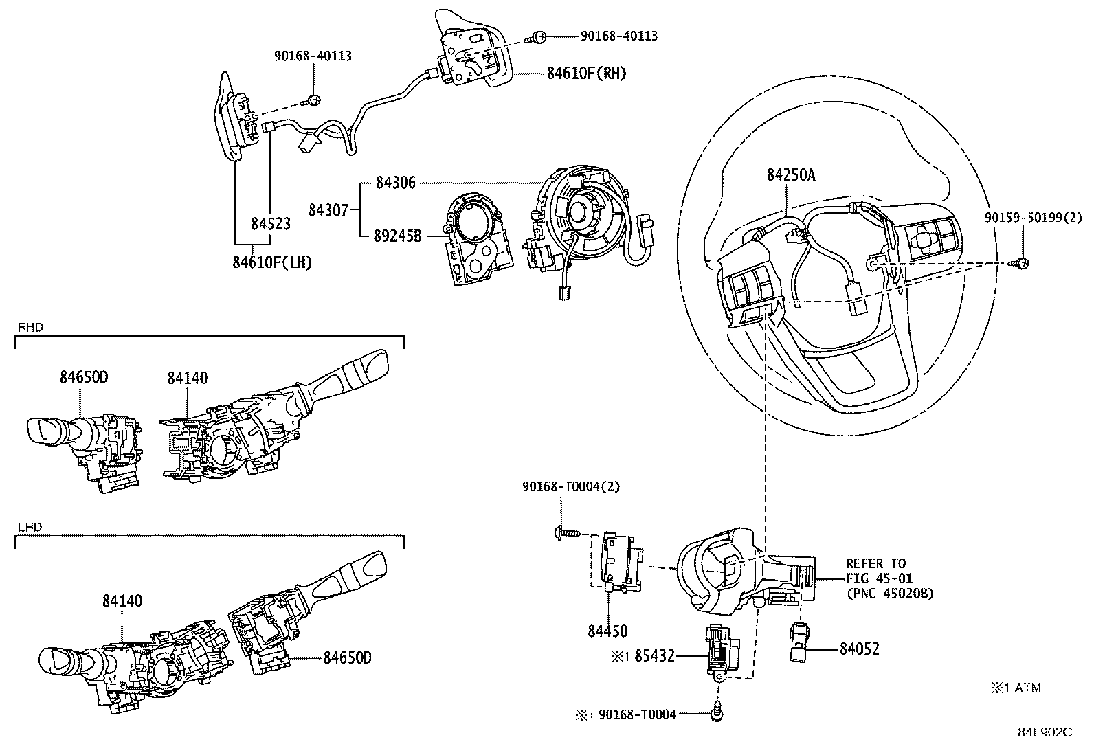 84210-71030 SWITCH ASSY, BACK-UP LAMP product image