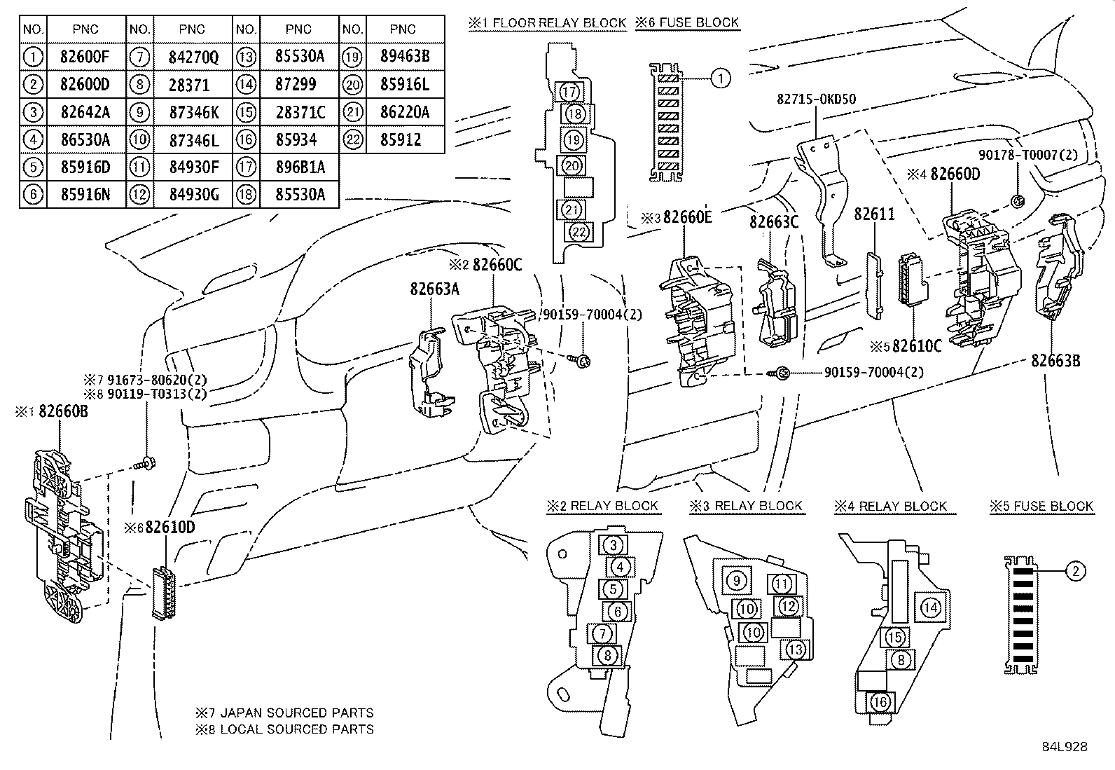 84140-0K820 SWITCH ASSY, HEADLAMP DIMMER product image
