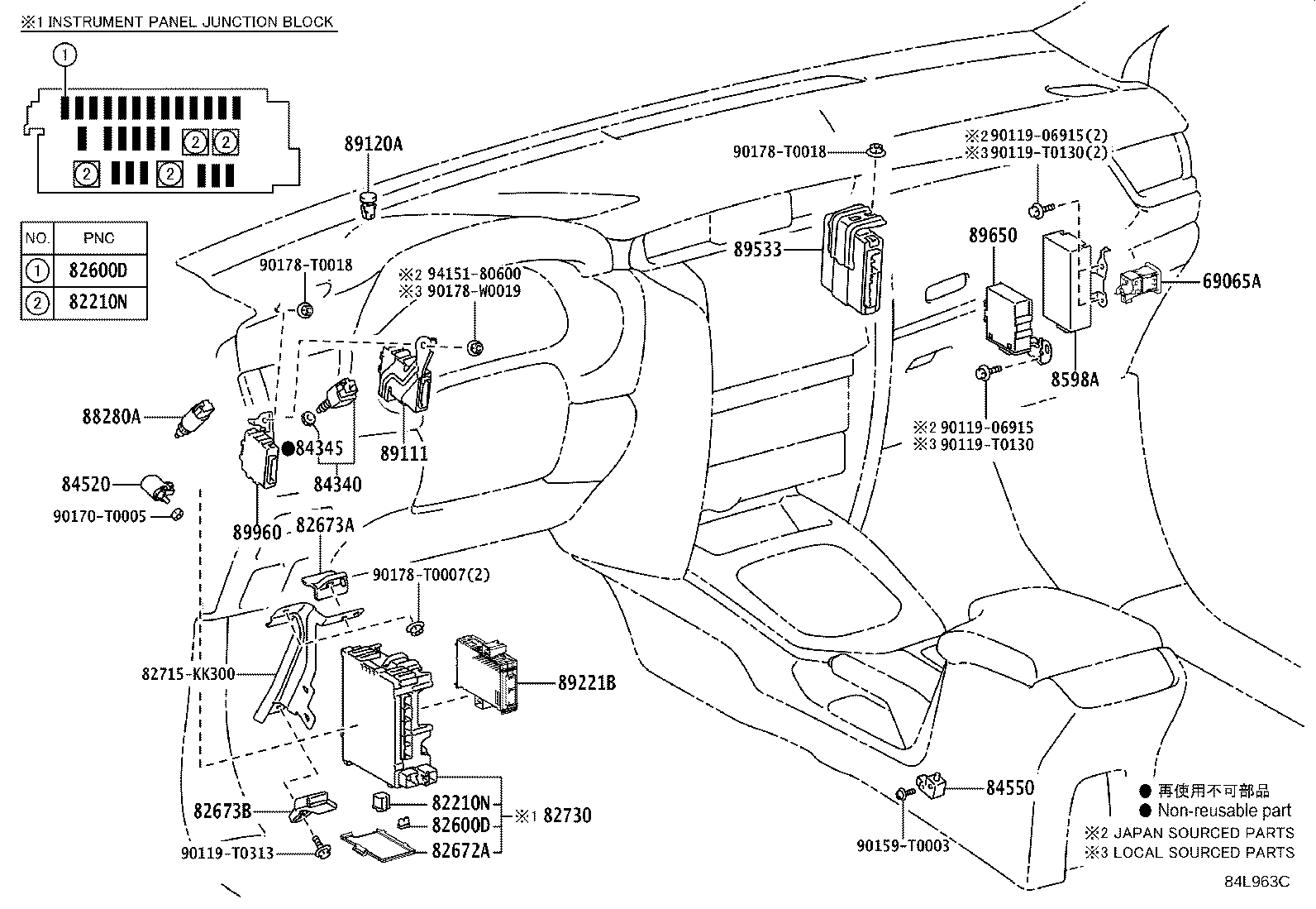 84140-0K820 SWITCH ASSY, HEADLAMP DIMMER product image