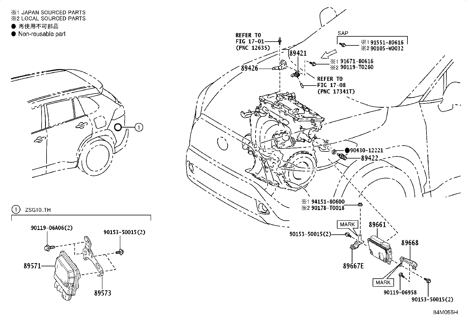 89661-0A120 COMPUTER, ENGINE CONTROL product image