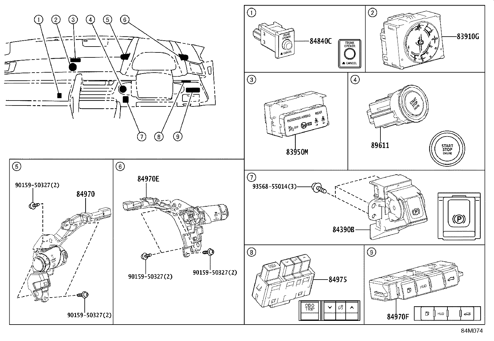 83950-11050 LAMP ASSY, TELLTALE product image