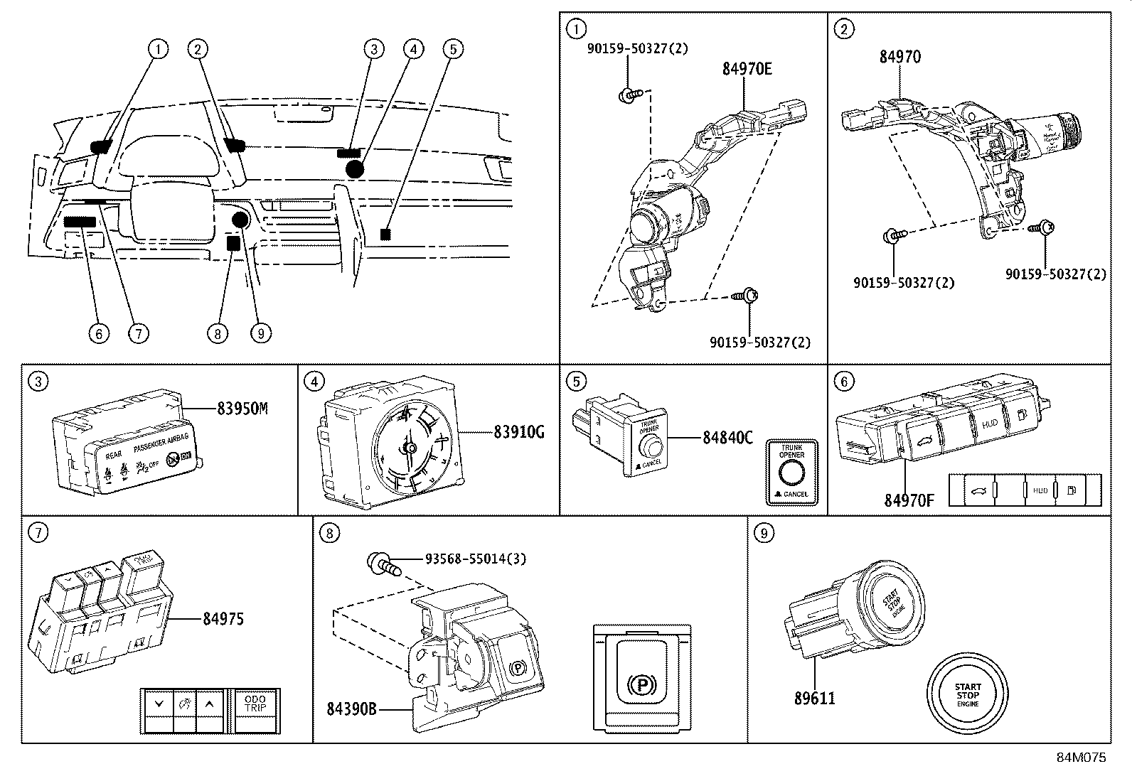 83950-11050 LAMP ASSY, TELLTALE product image