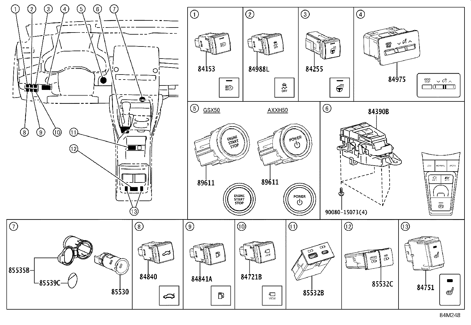 82662-07280 COVER, RELAY BLOCK, UPPER, NO.1 product image