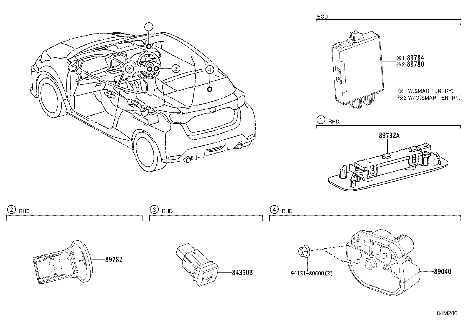 89784-48060 COMPUTER, IMMOBILIZER CODE product image