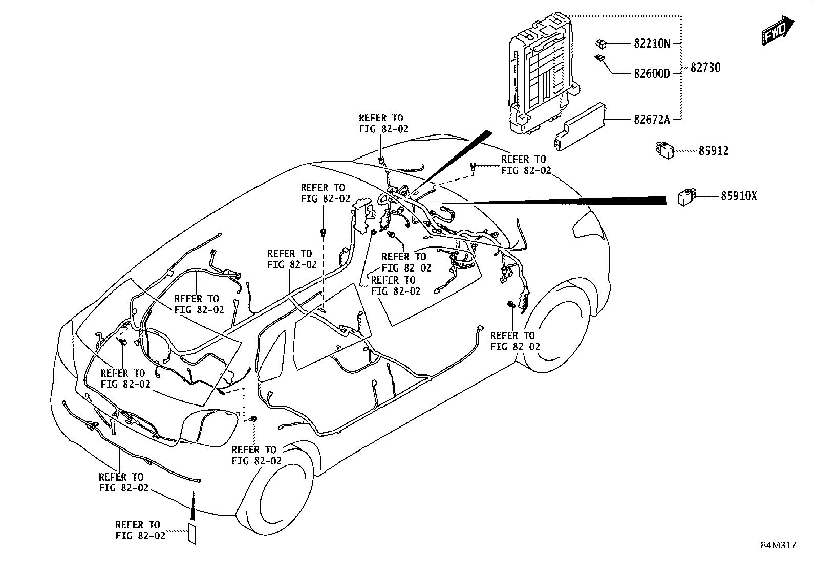 82730-WC003 BLOCK ASSY, INSTRUMENT PANEL JUNCTION product image