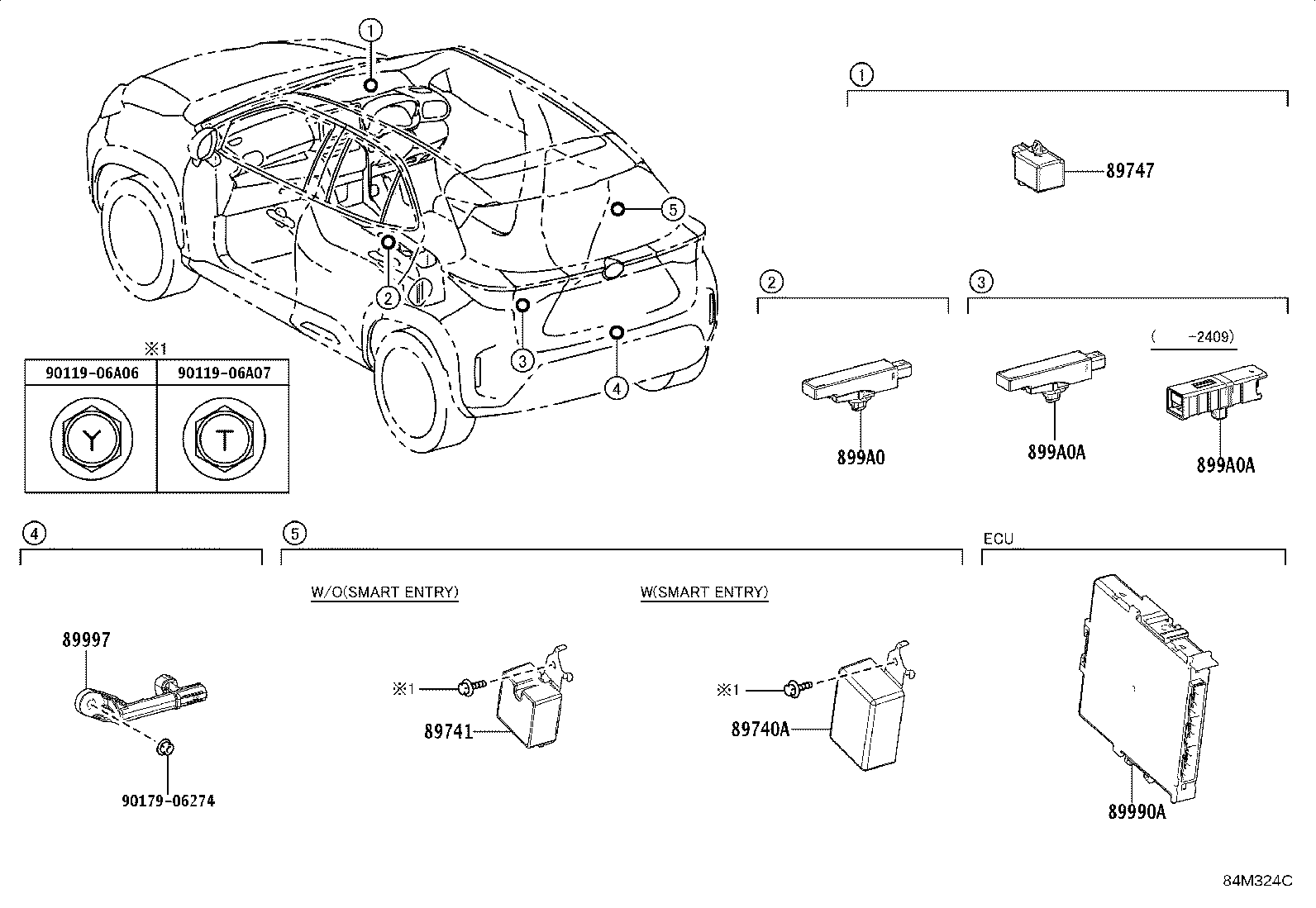 89741-52660 RECEIVER, DOOR CONTROL product image