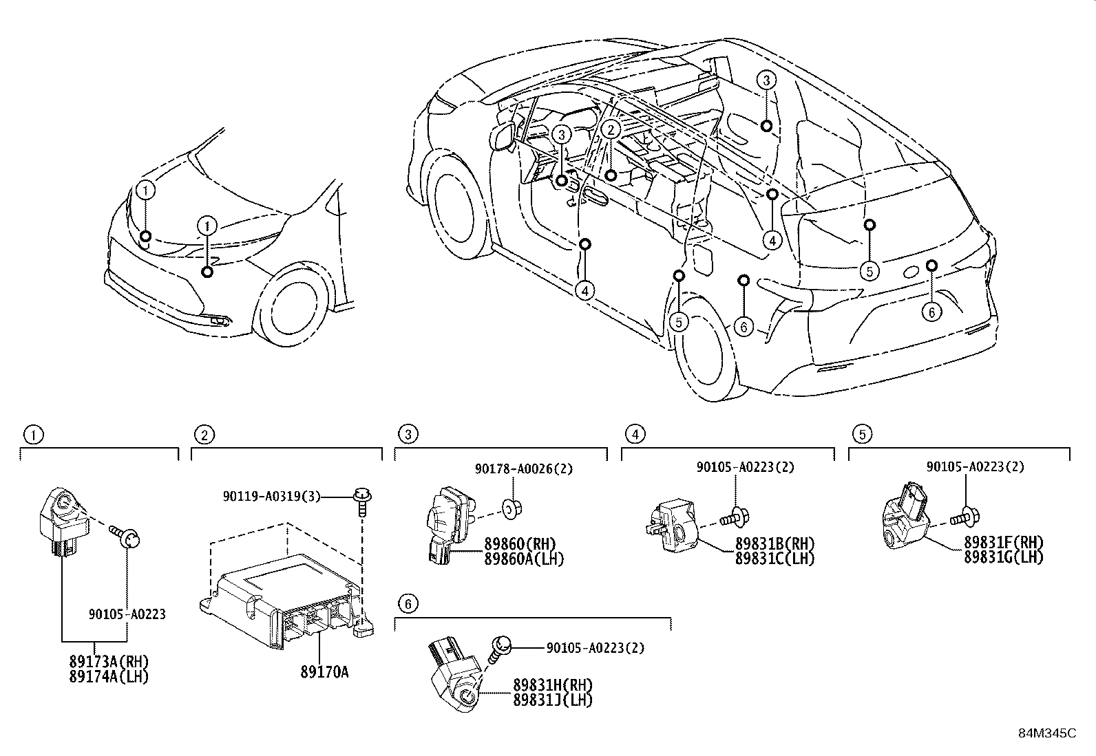 89170-08210 COMPUTER ASSY, AIR BAG product image