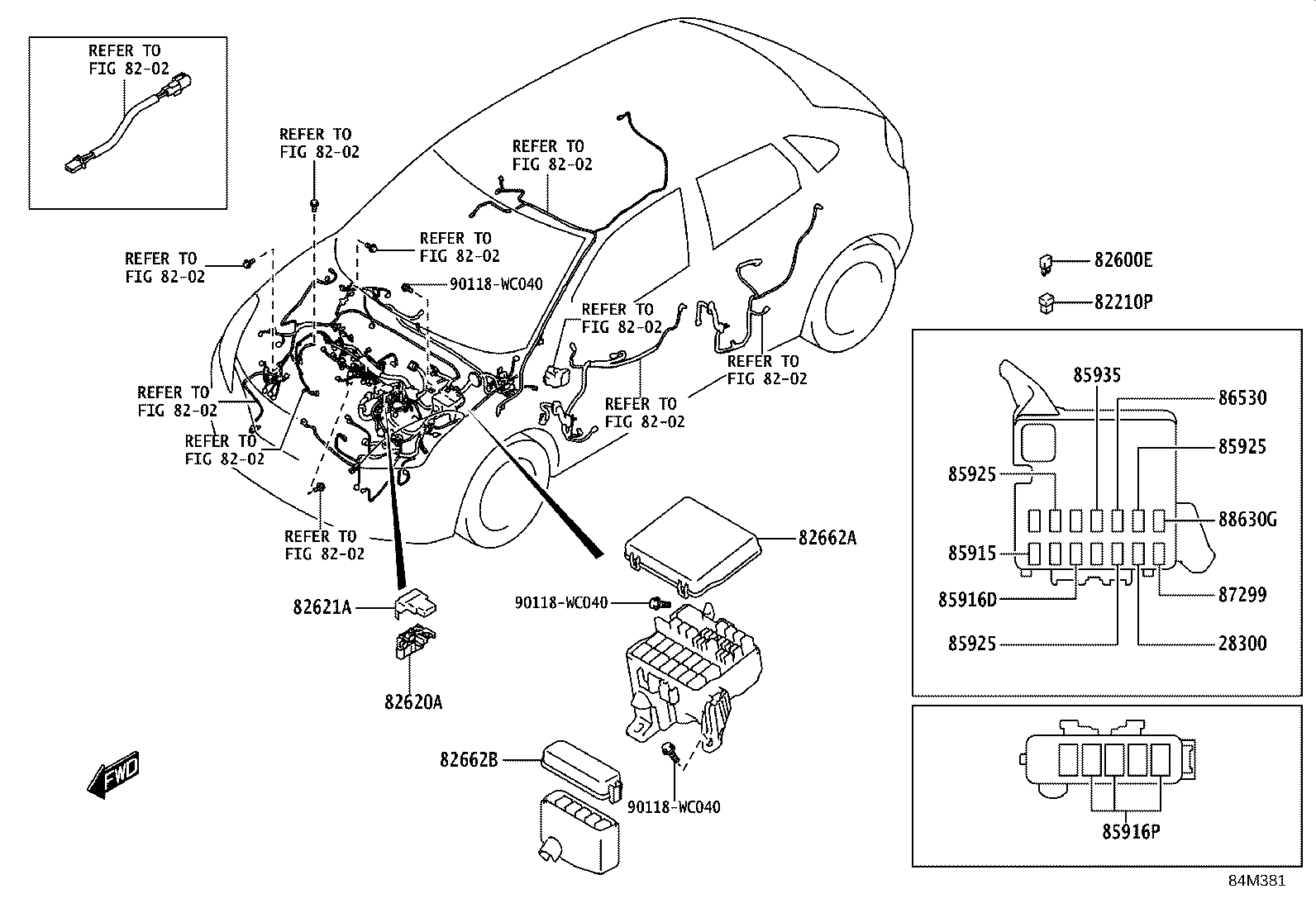 82730-WC003 BLOCK ASSY, INSTRUMENT PANEL JUNCTION product image