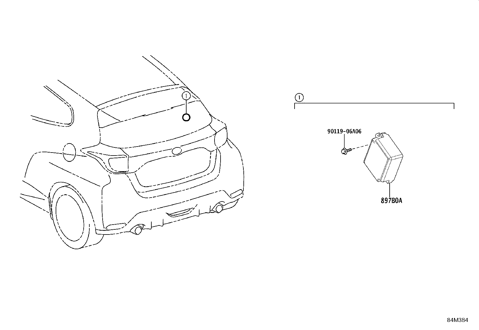 897B0-52051 RECEIVER ASSY, ELECTRICAL KEY & TPMS product image