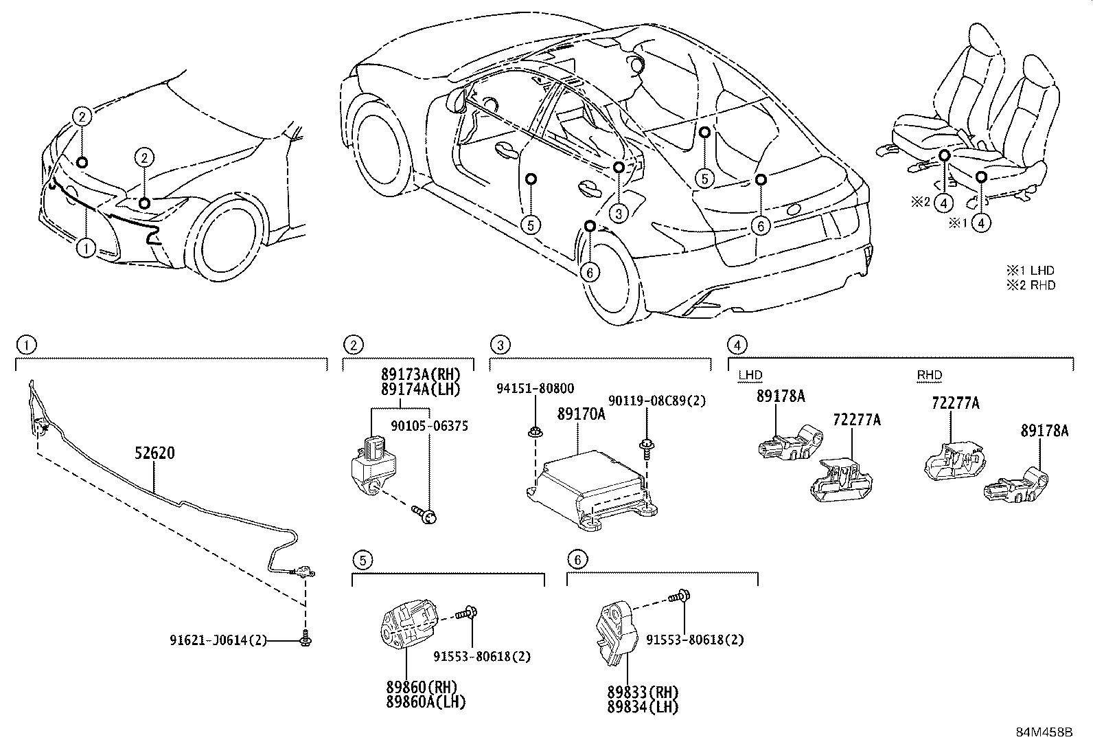 89170-53600 COMPUTER ASSY, AIR BAG product image