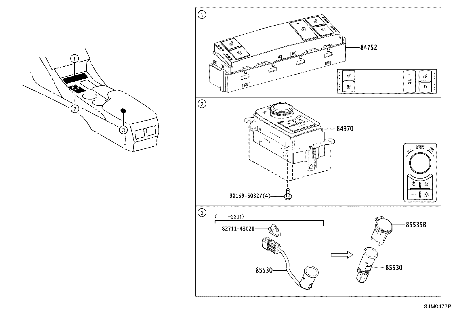 84140-24050 SWITCH ASSY, HEADLAMP DIMMER product image