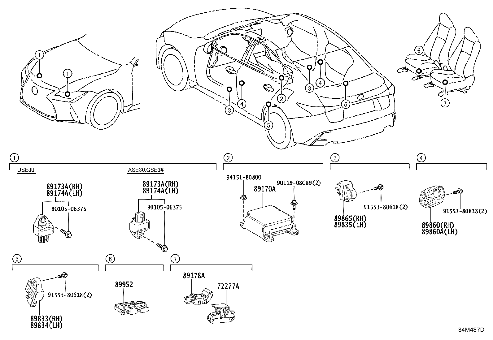 89170-53700 COMPUTER ASSY, AIR BAG product image