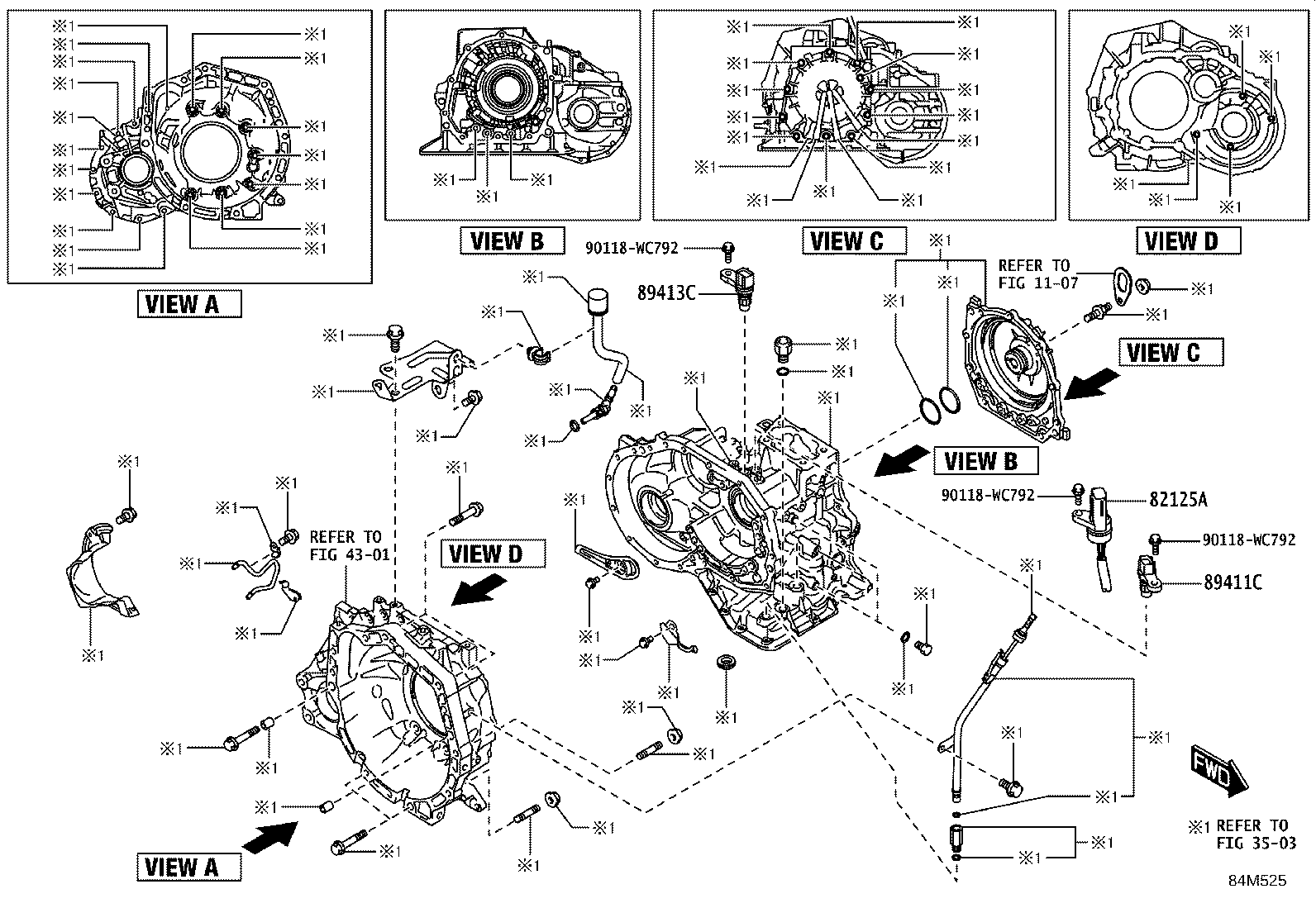 82125-WC002 WIRE, TRANSMISSION product image