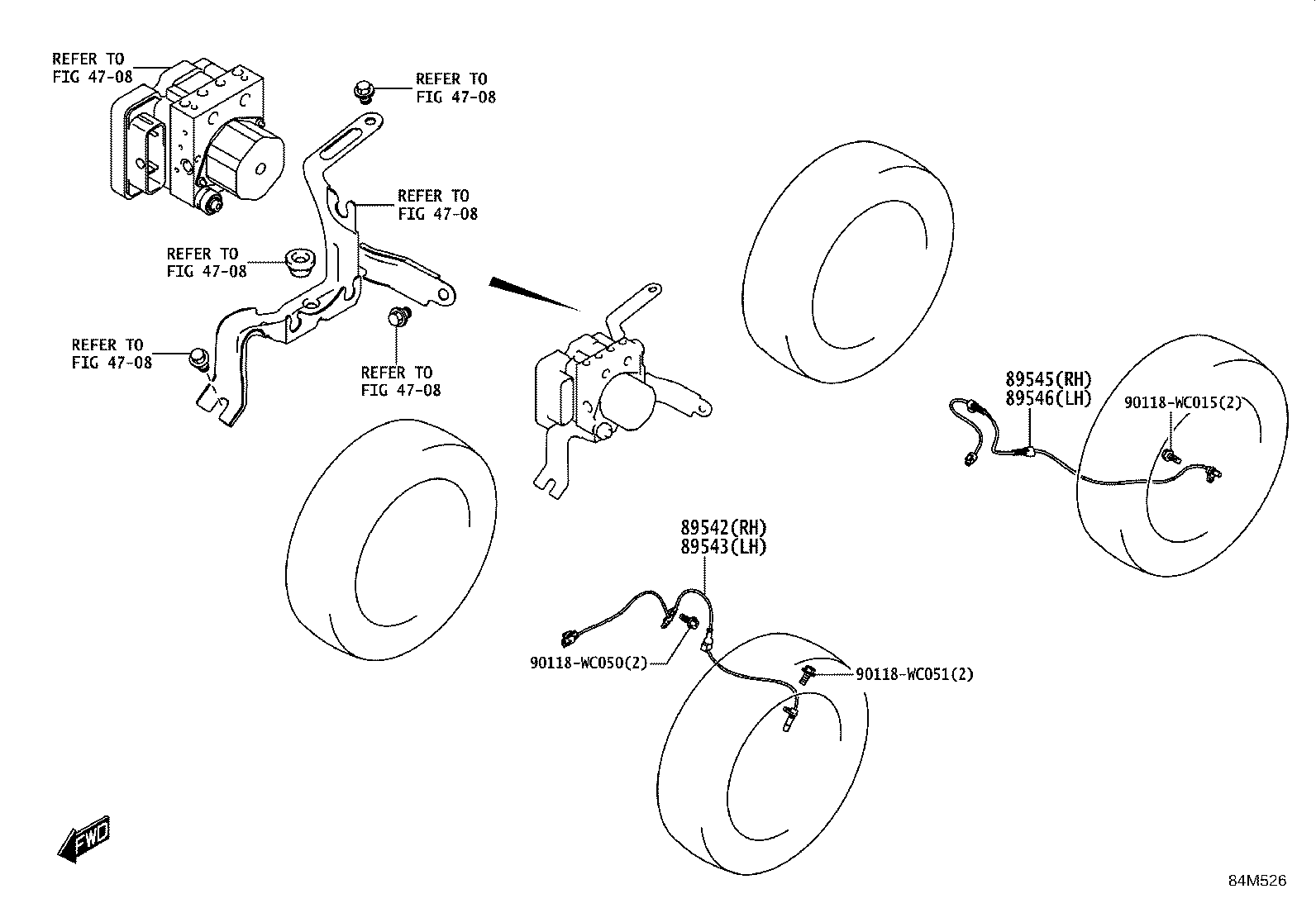 89545-WC002 SENSOR, SPEED, REAR RH product image