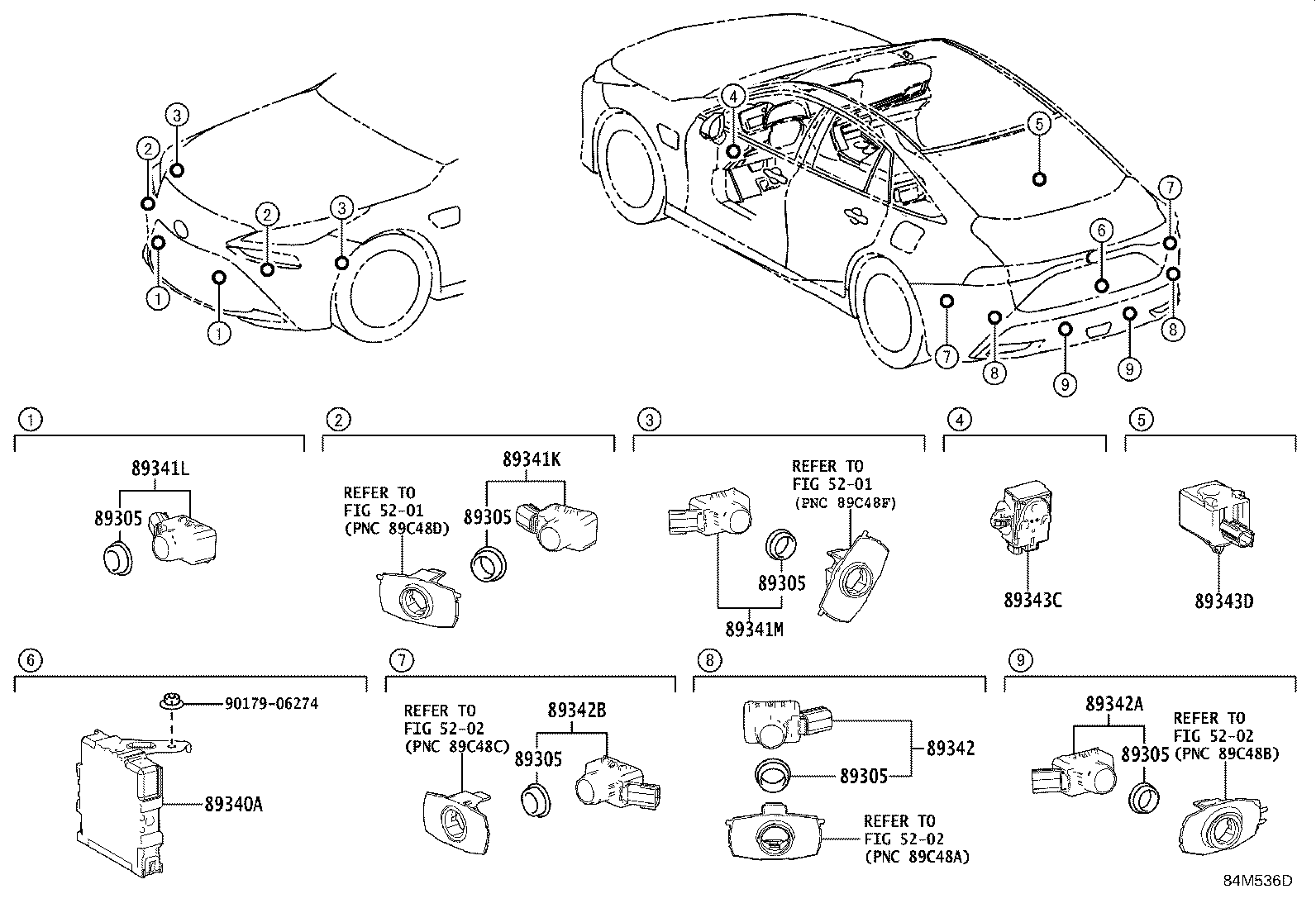Toyota 89341-K0060-J6 SENSOR, ULTRASONIC, FRONT CORNER