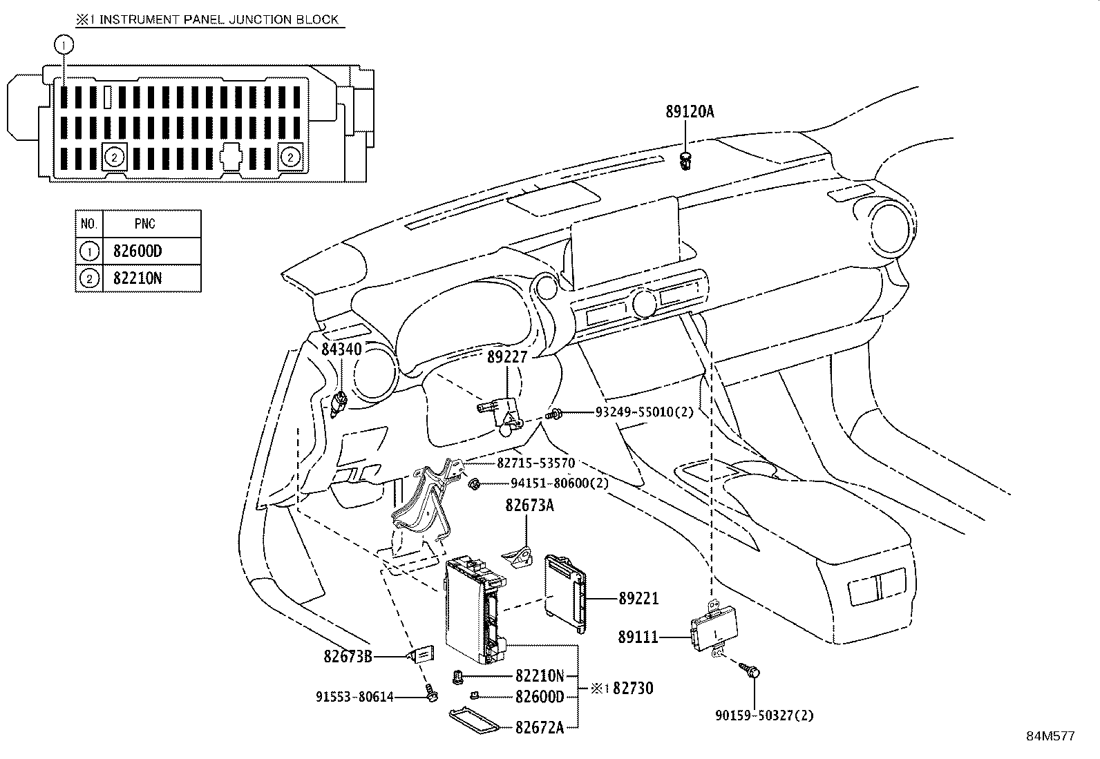 84140-30360 SWITCH ASSY, HEADLAMP DIMMER product image