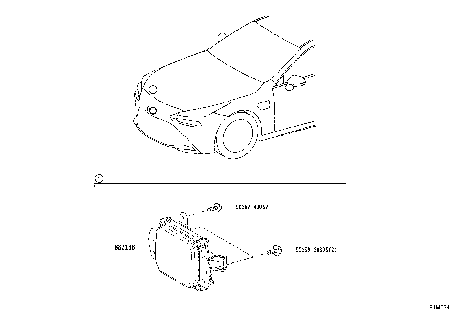 88215-62040 BRACKET, FRONT SIDE RADAR SENSOR, LH product image