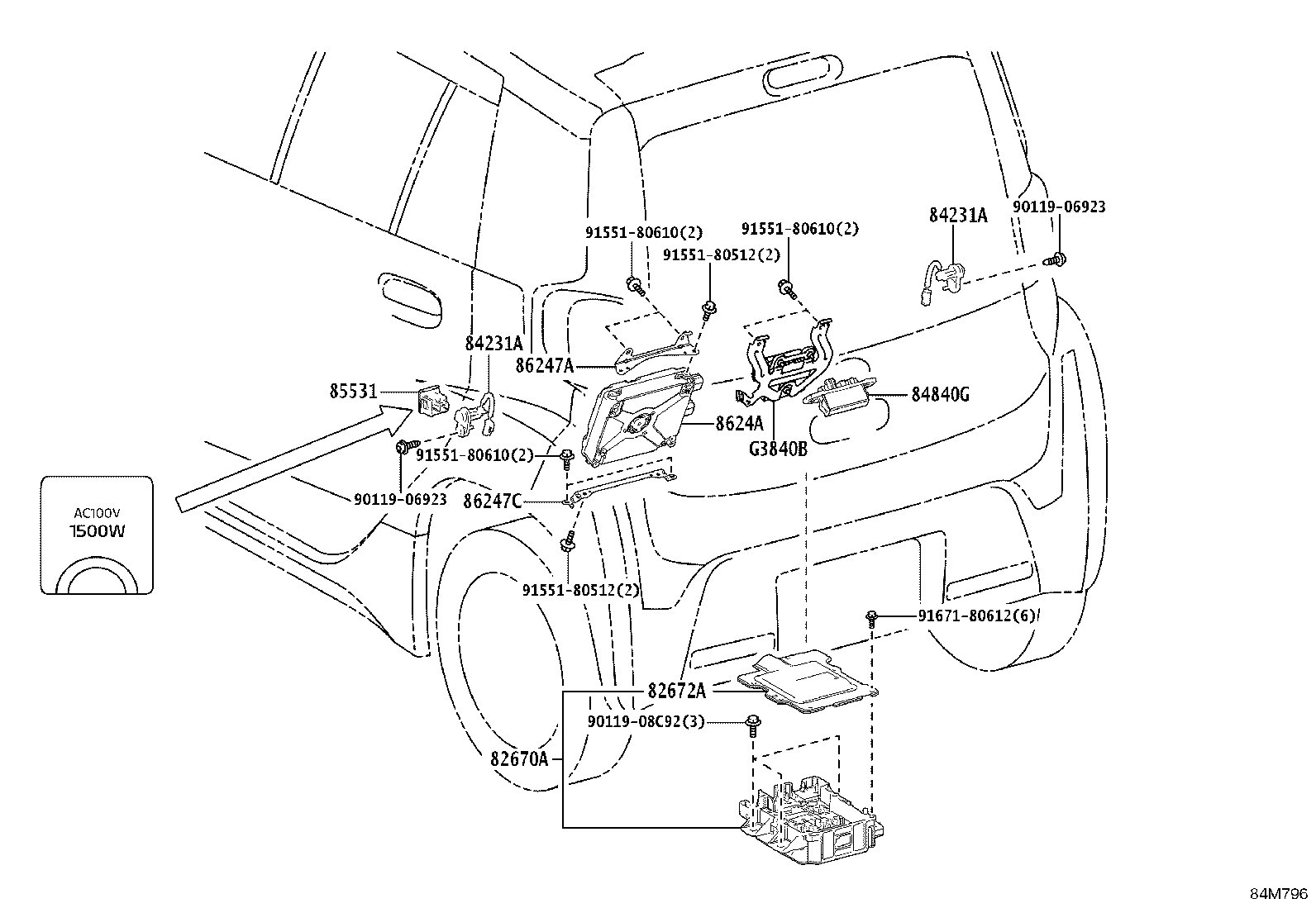 82670-55010 BLOCK ASSY, JUNCTION,  NO.1 product image