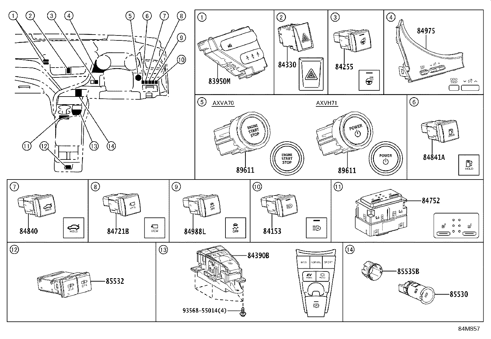 28850-70010 SENSOR ASSY, BATTERY STATE product image