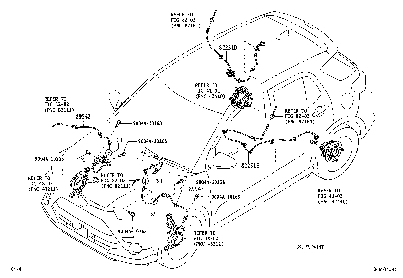 Toyota 89543-BZ240 SENSOR, SPEED, FRONT LH