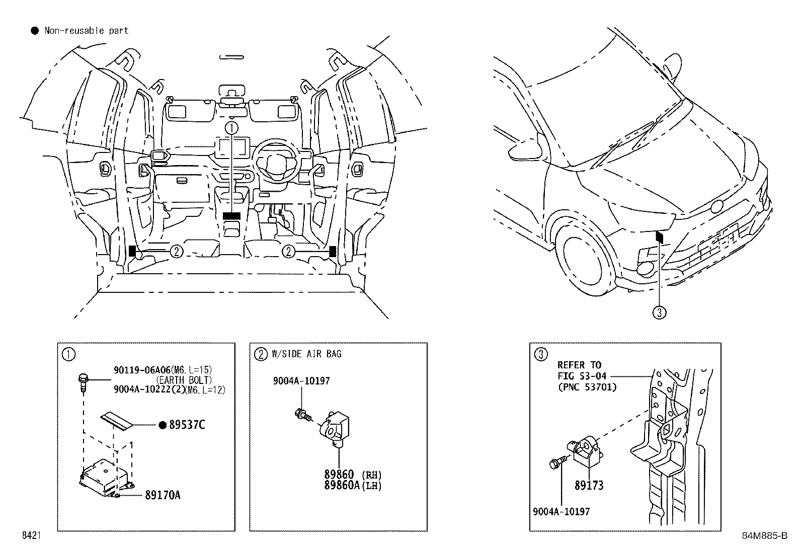 89173-B2240 SENSOR, AIR BAG, FRONT product image