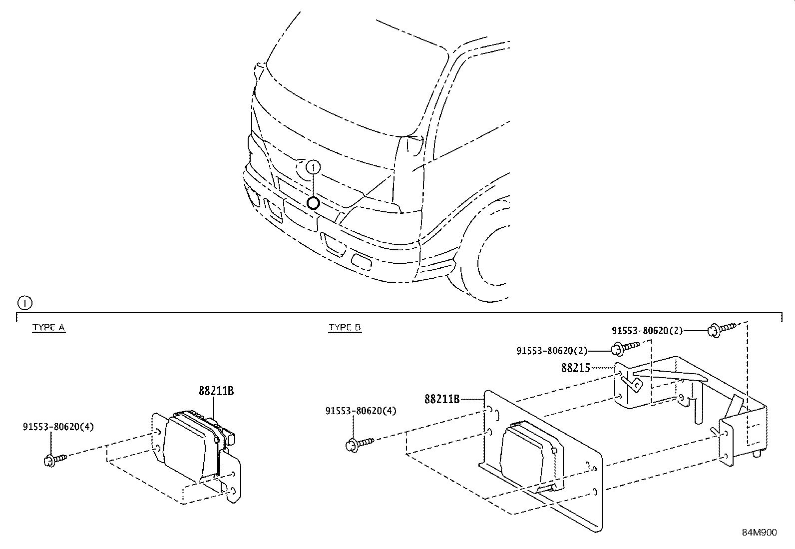 88210-37022 SENSOR ASSY, MILLIMETER WAVE RADAR product image