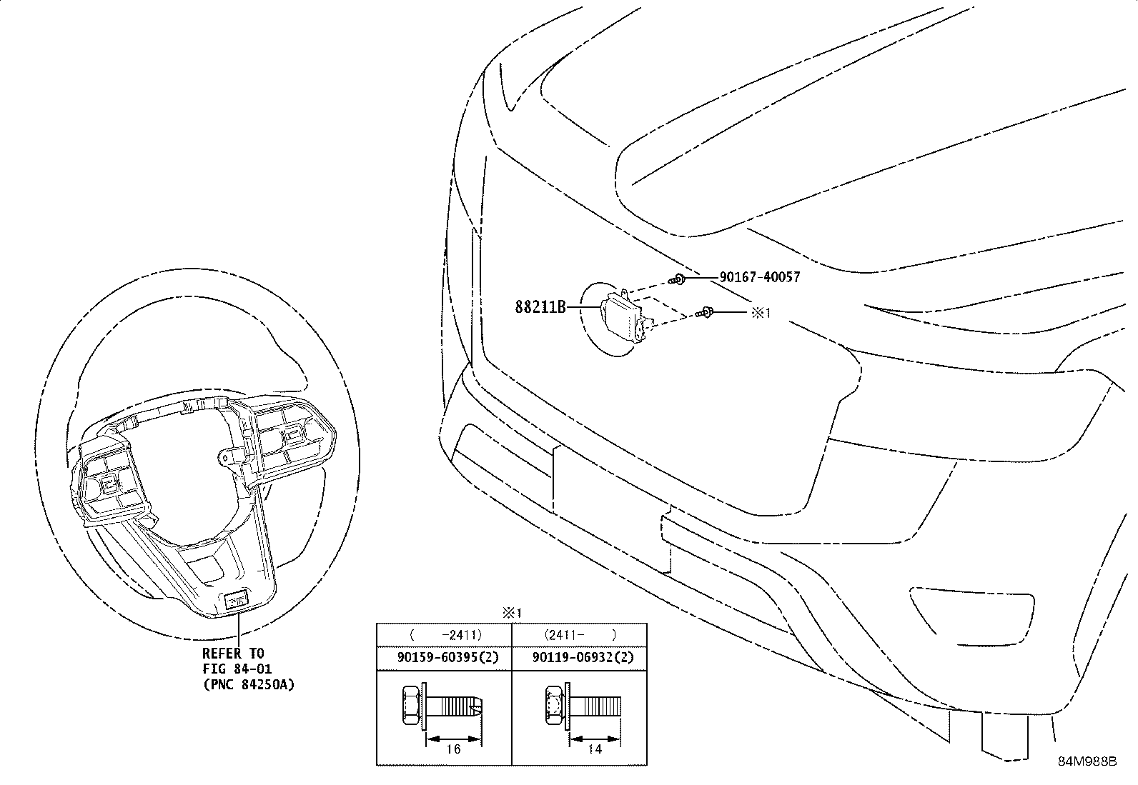 88210-60200 SENSOR ASSY, MILLIMETER WAVE RADAR product image