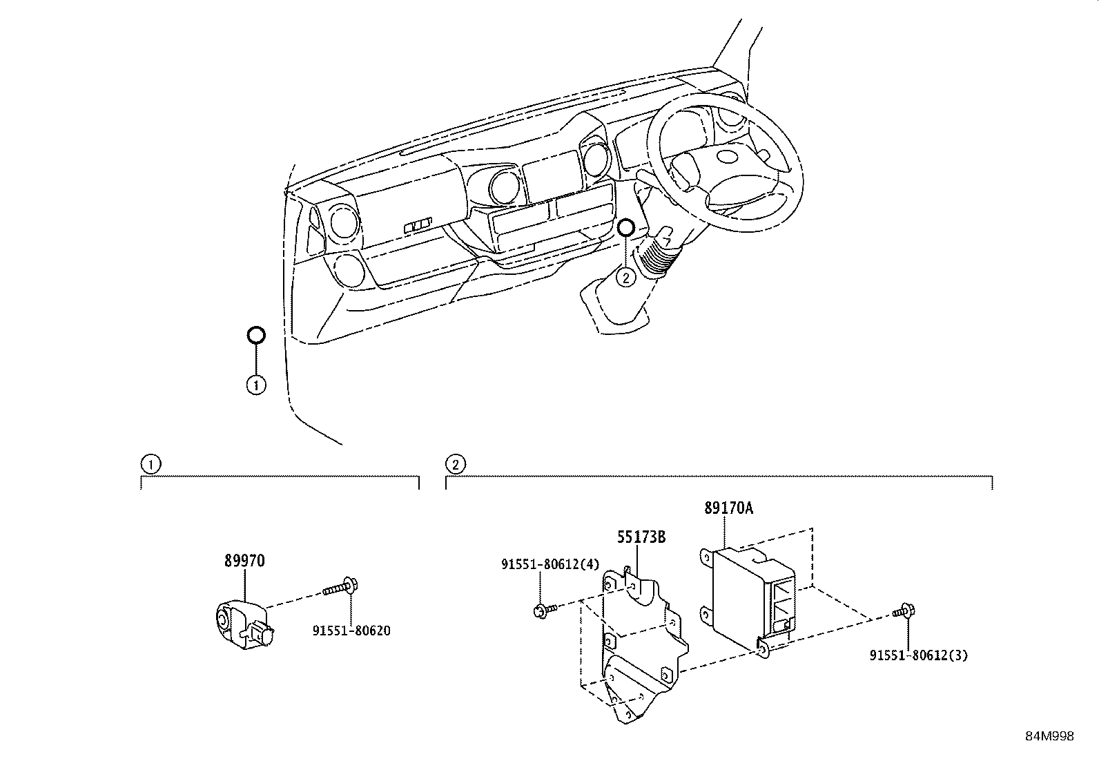89170-37124 COMPUTER ASSY, AIR BAG product image