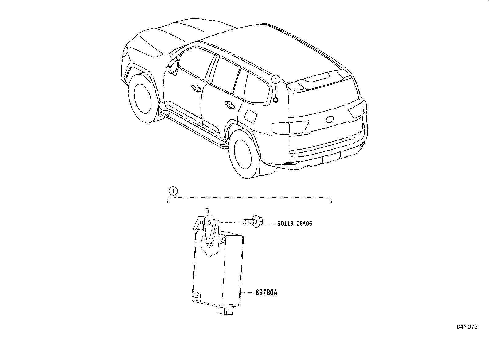897B0-60670 RECEIVER ASSY, ELECTRICAL KEY & TPMS product image