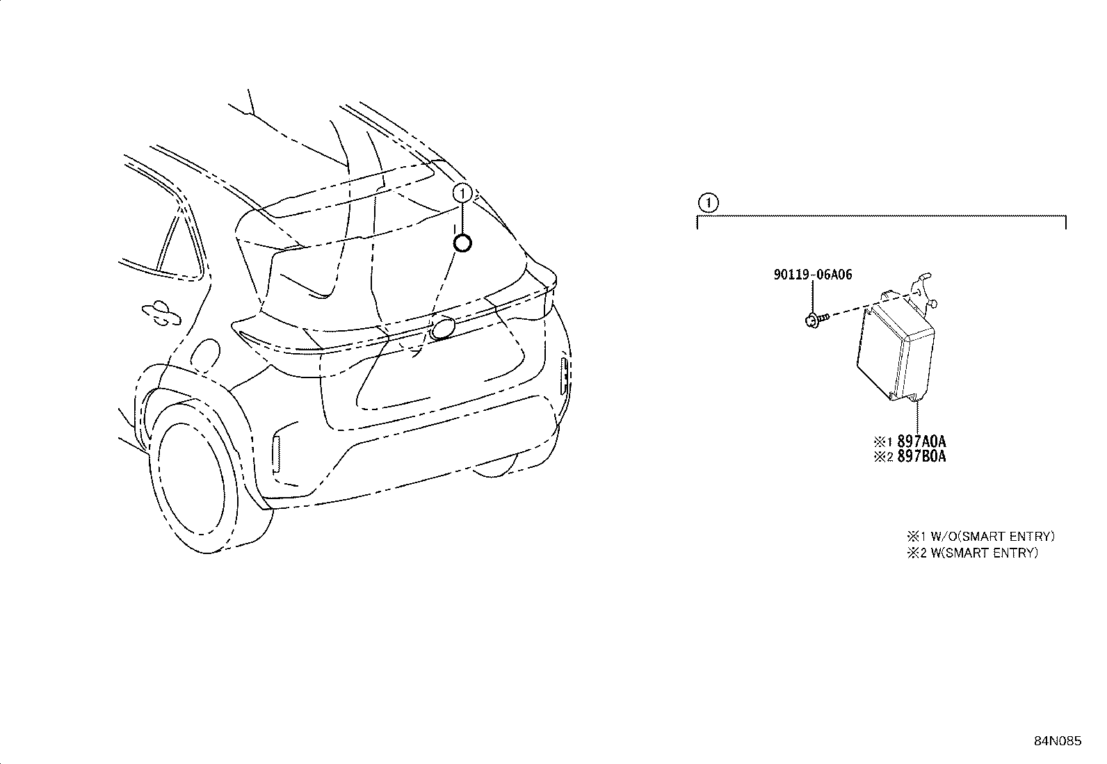 897B0-0D040 RECEIVER ASSY, ELECTRICAL KEY & TPMS product image