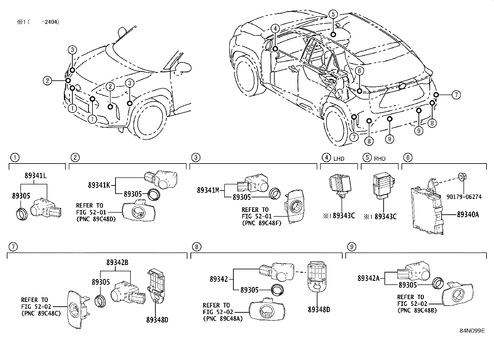 89340-52390 COMPUTER ASSY, CLEARANCE WARNING product image