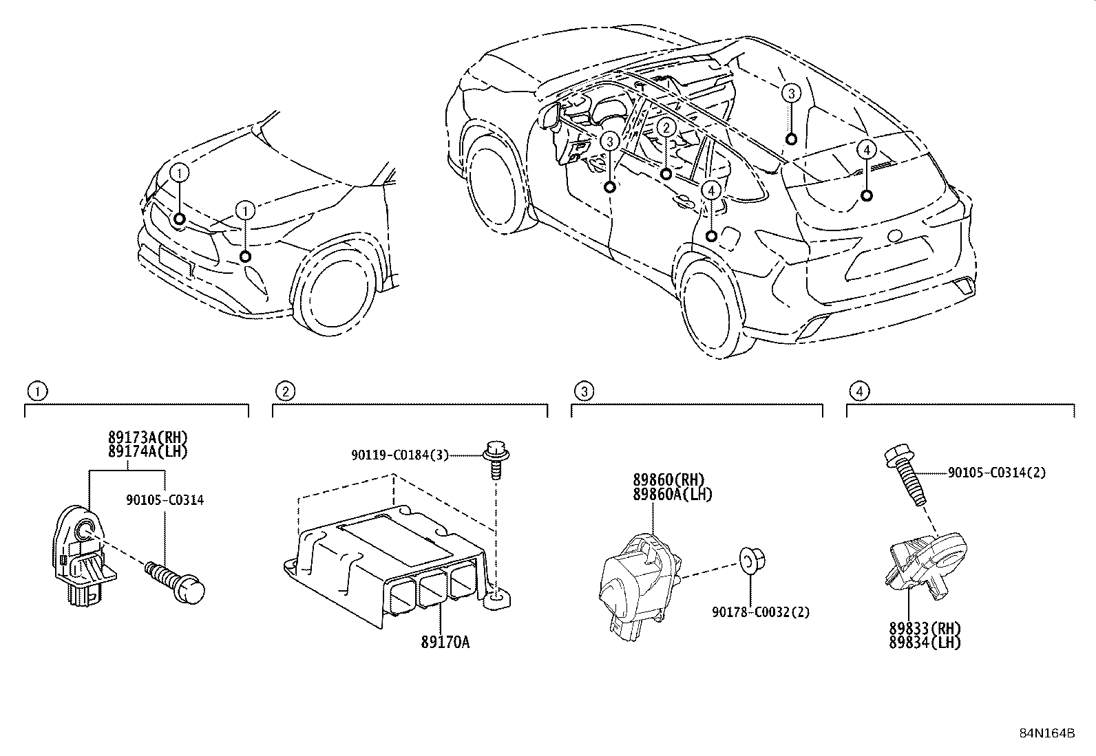 89170-0E210 COMPUTER ASSY, AIR BAG product image