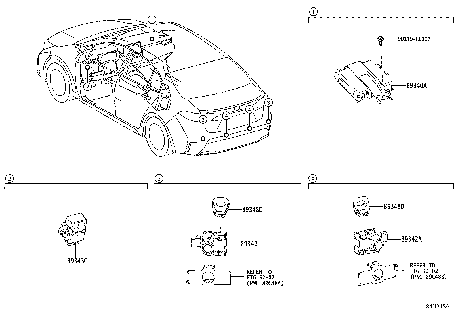 89341-02050-E3 SENSOR, ULTRASONIC, REAR CORNER product image
