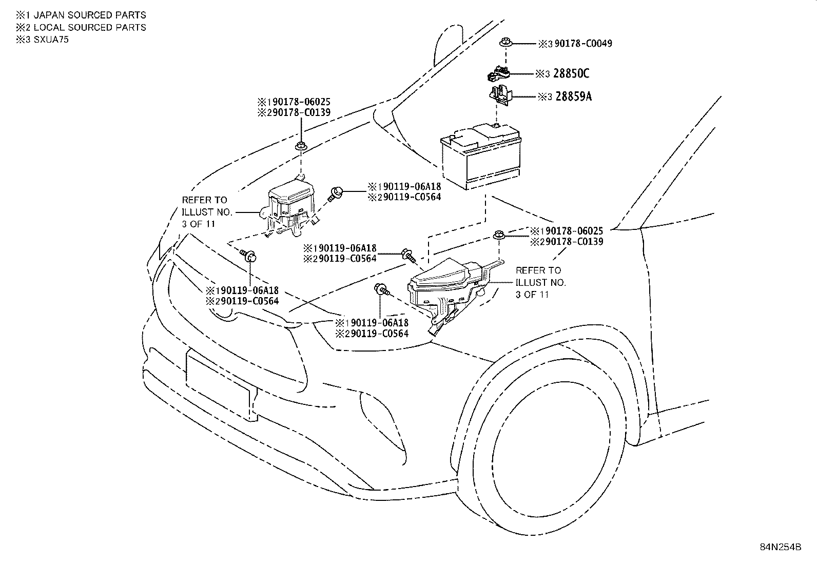 28859-F0390 HOLDER, BATTERY CURRENT SENSOR product image