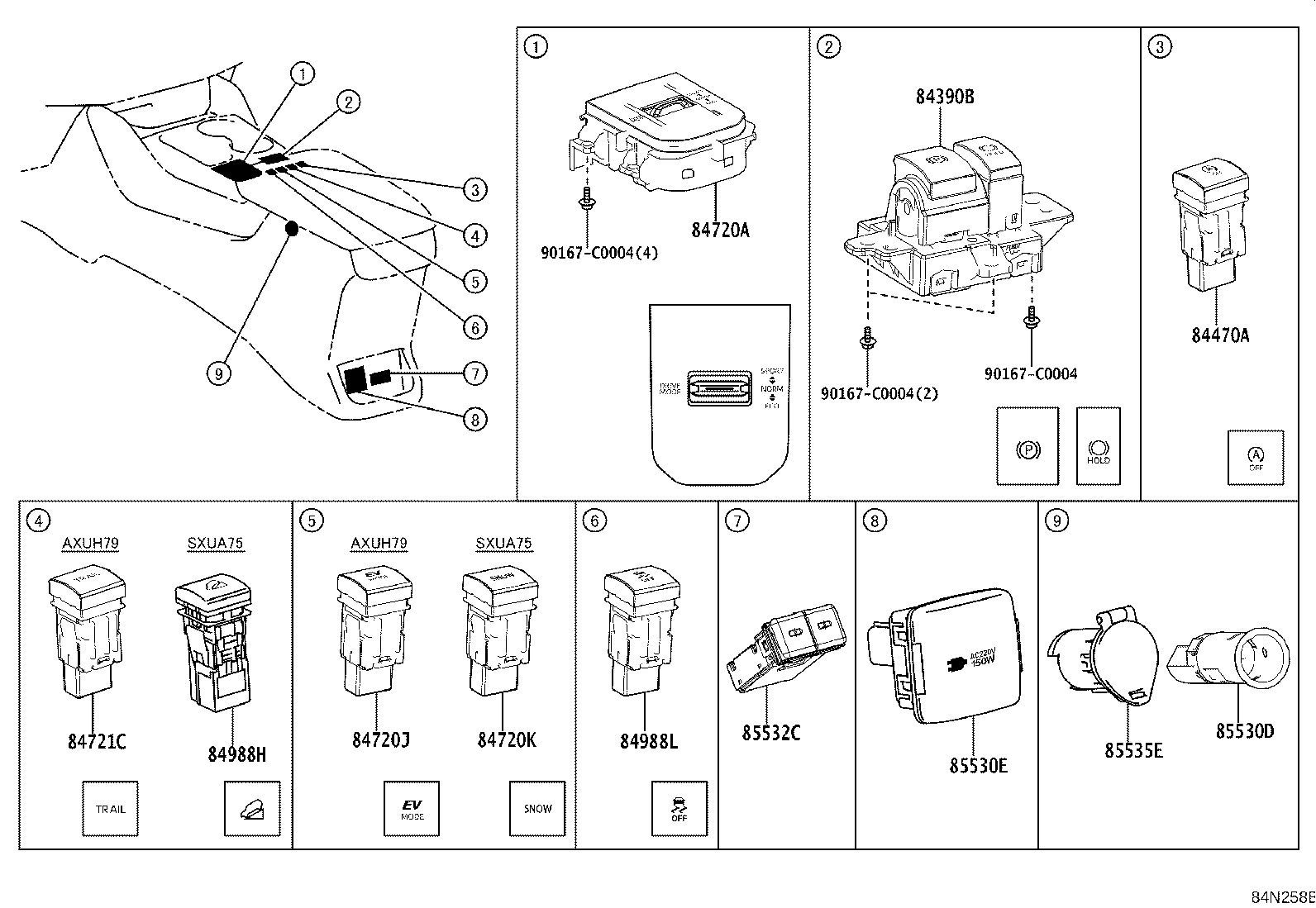 28859-F0390 HOLDER, BATTERY CURRENT SENSOR product image