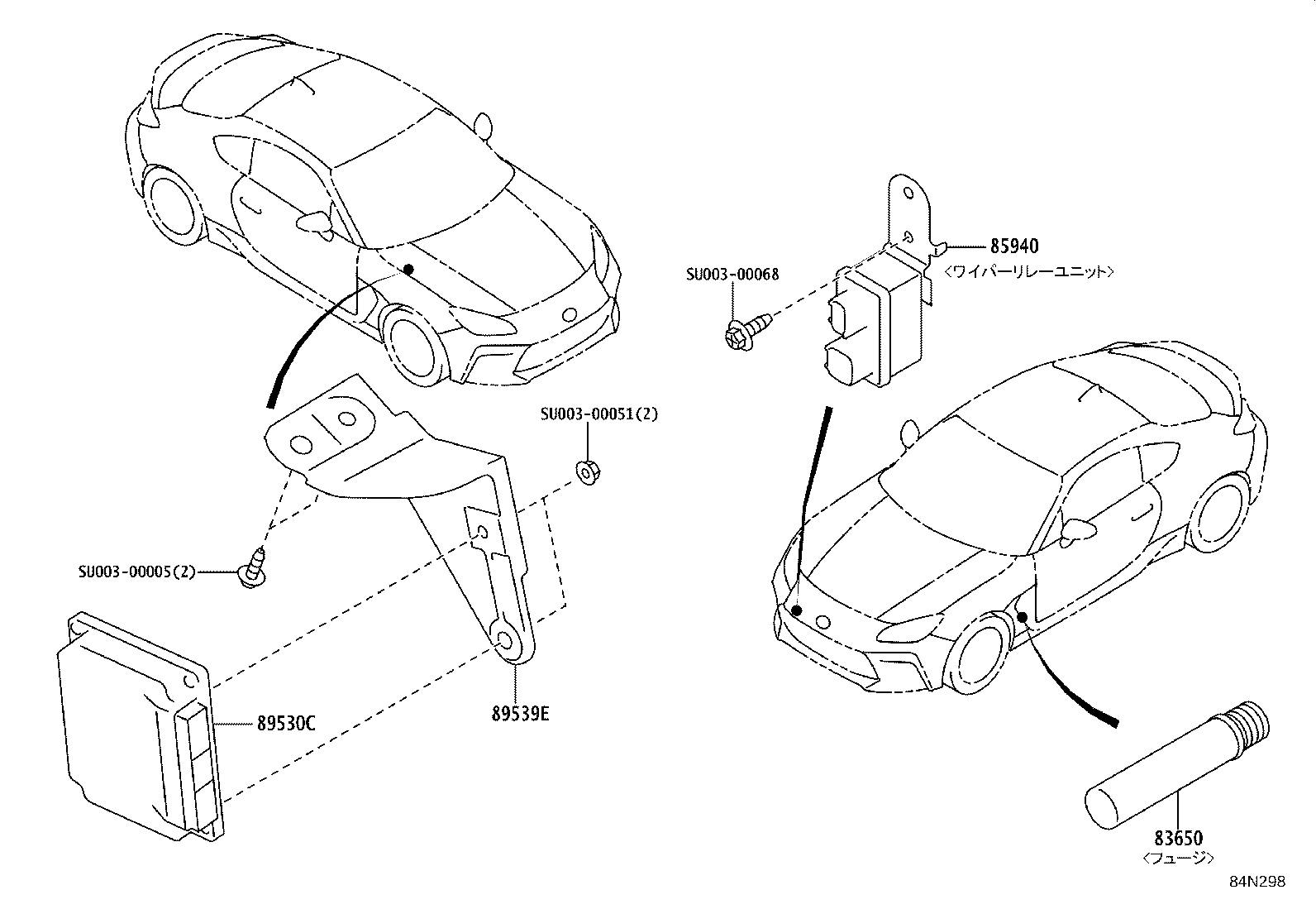 SU003-10985 SWITCH ASSY, HEADLAMP DIMMER product image