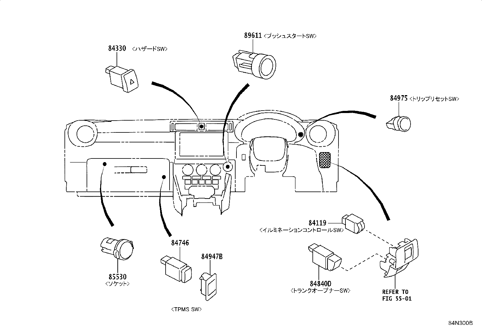 SU003-10985 SWITCH ASSY, HEADLAMP DIMMER product image