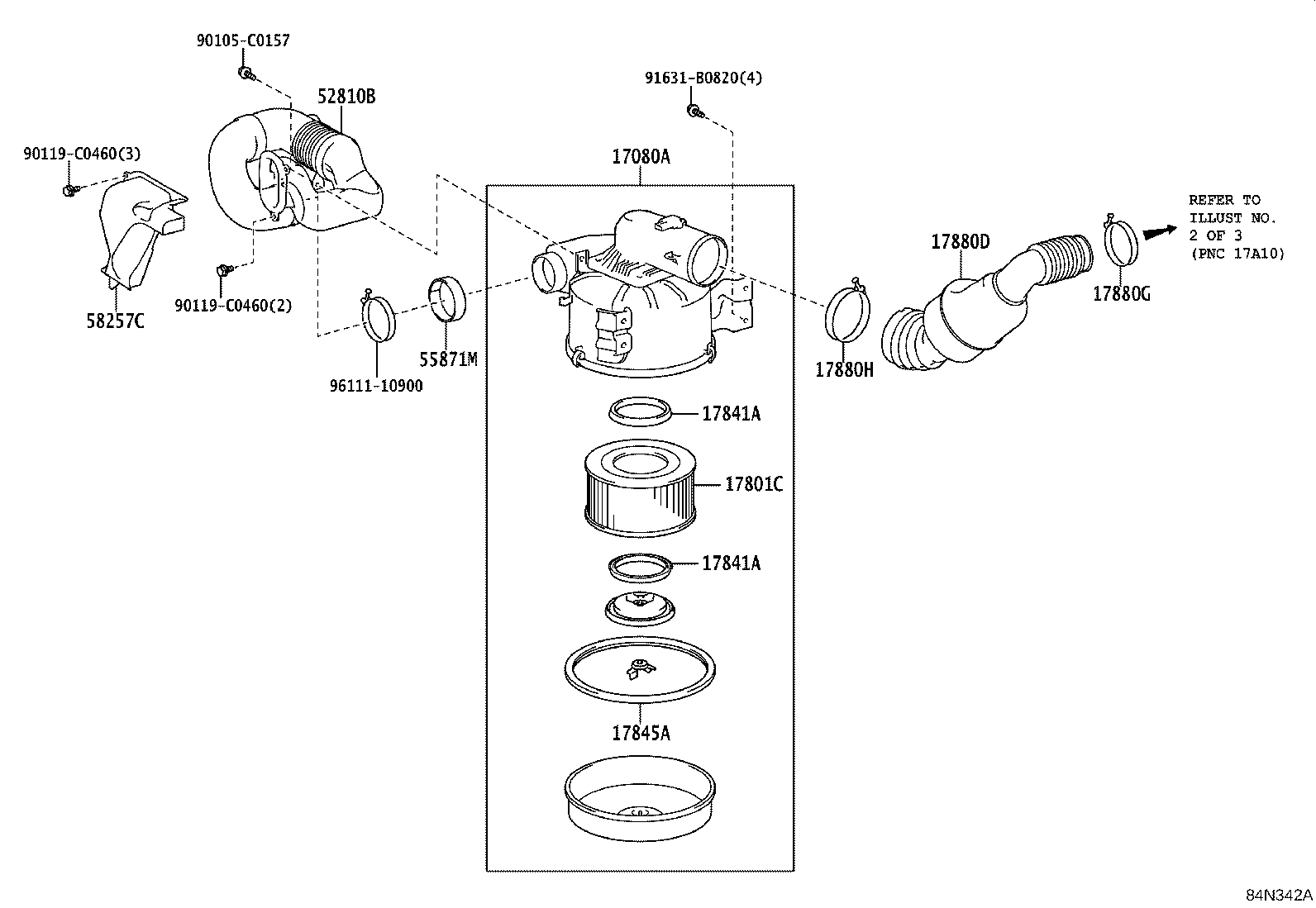 17880-77060 HOSE ASSY, AIR CLEANER product image