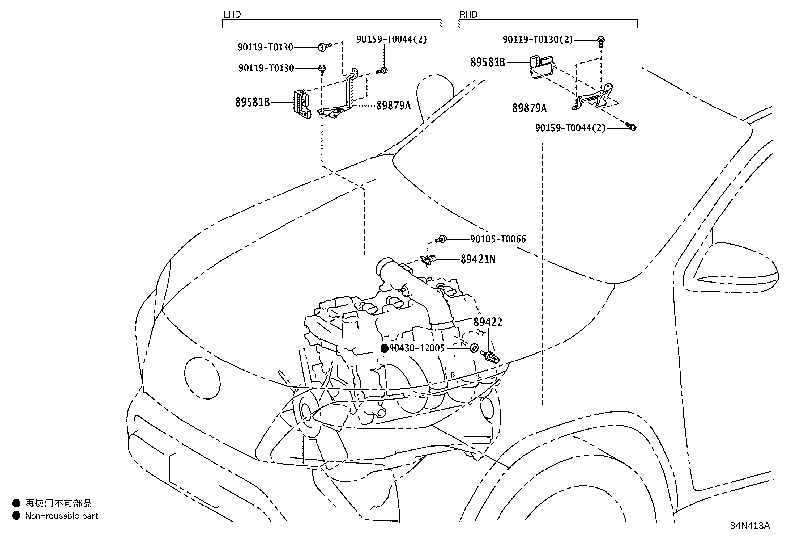 89668-0K310 BRACKET, ENGINE CONTROL COMPUTER, NO.2 product image