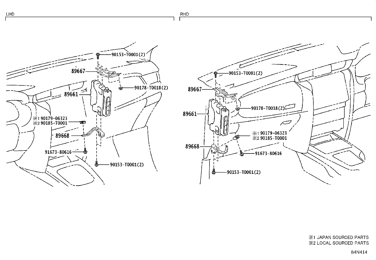 89668-0K310 BRACKET, ENGINE CONTROL COMPUTER, NO.2 product image