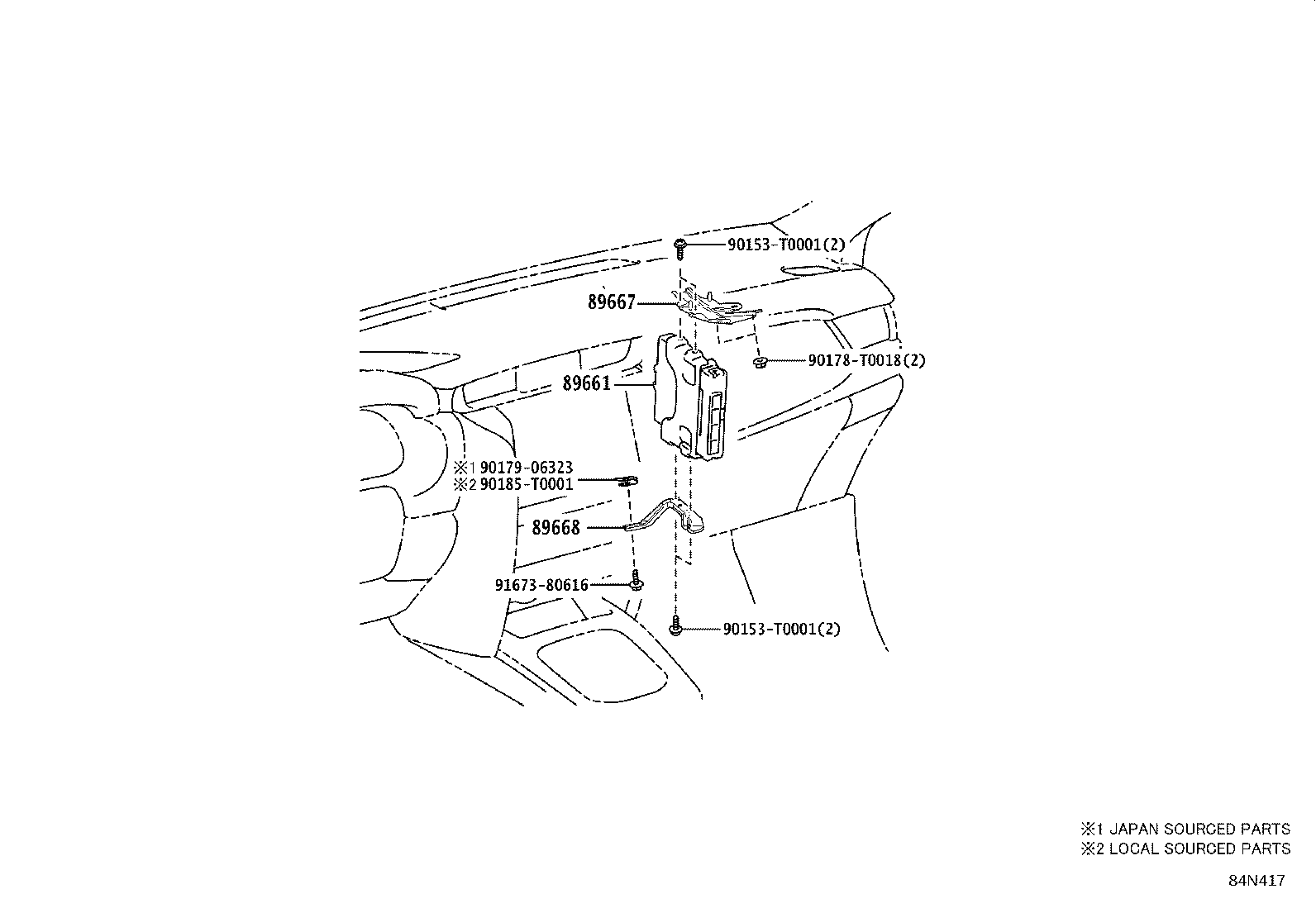 89667-0K320 BRACKET, ENGINE CONTROL COMPUTER product image