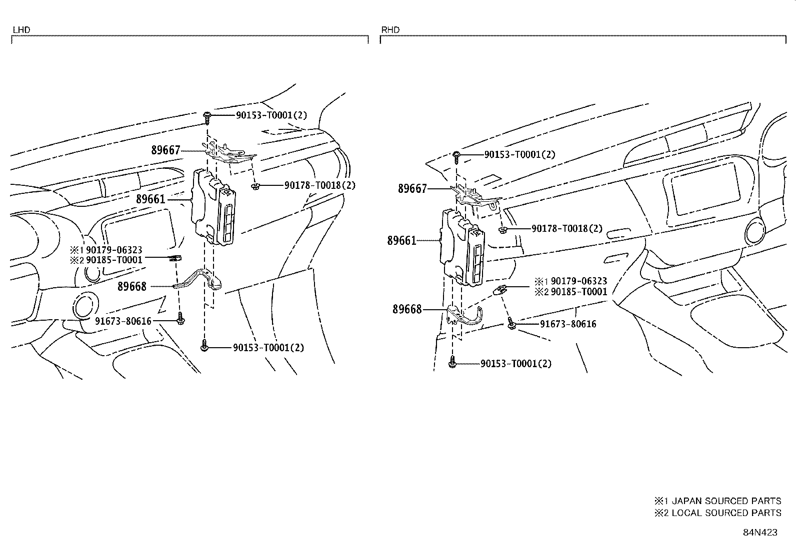 89668-0K320 BRACKET, ENGINE CONTROL COMPUTER, NO.2 product image