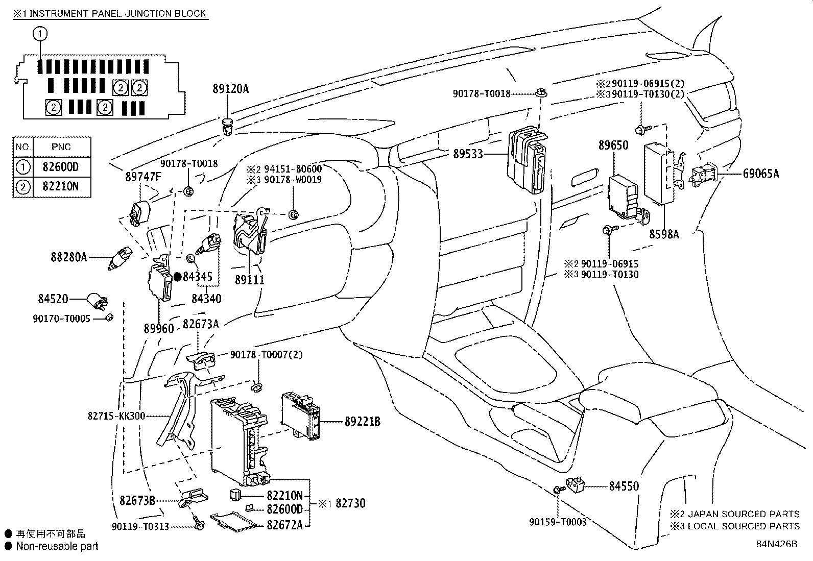 84040-0K102 MASTER SWITCH ASSY, POWER WINDOW REGULATOR product image