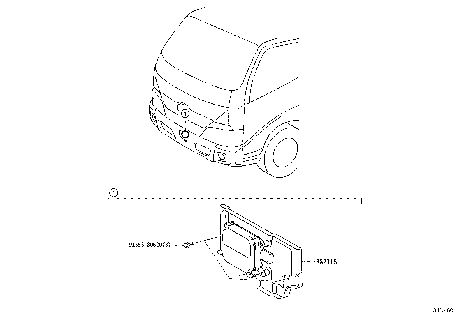 88210-25010 SENSOR ASSY, MILLIMETER WAVE RADAR product image