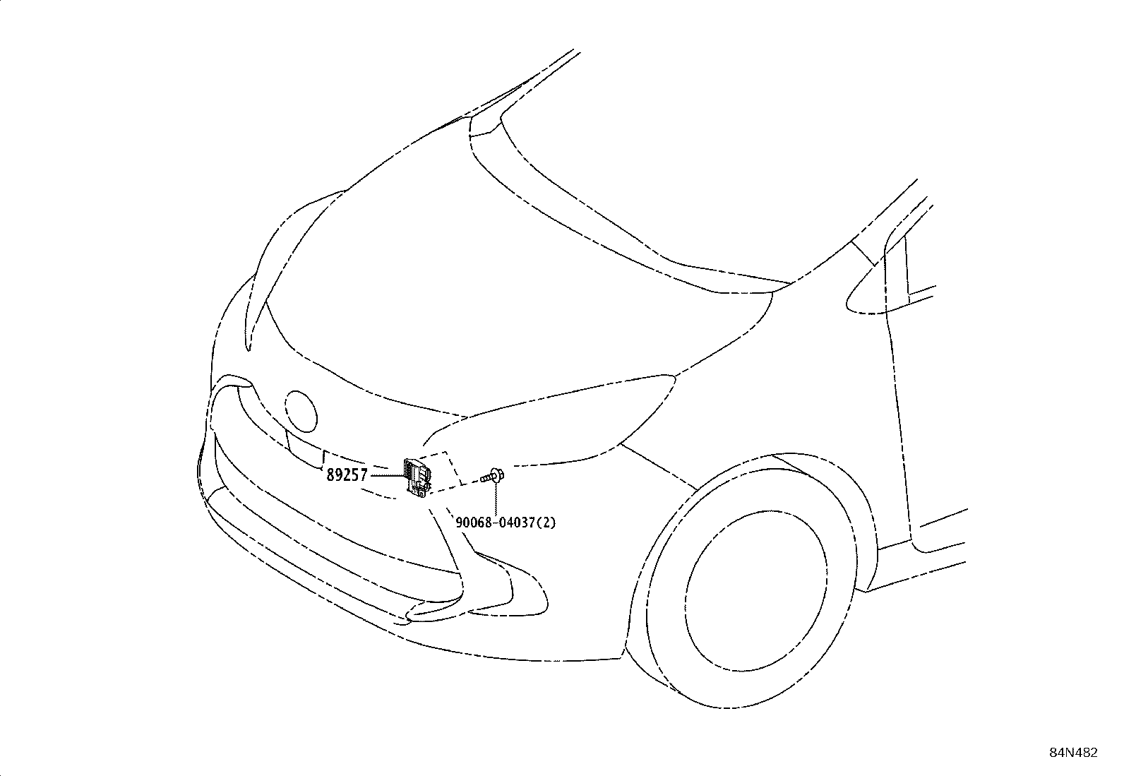 84332-52190 SWITCH ASSY, HAZARD WARNING SIGNAL product image